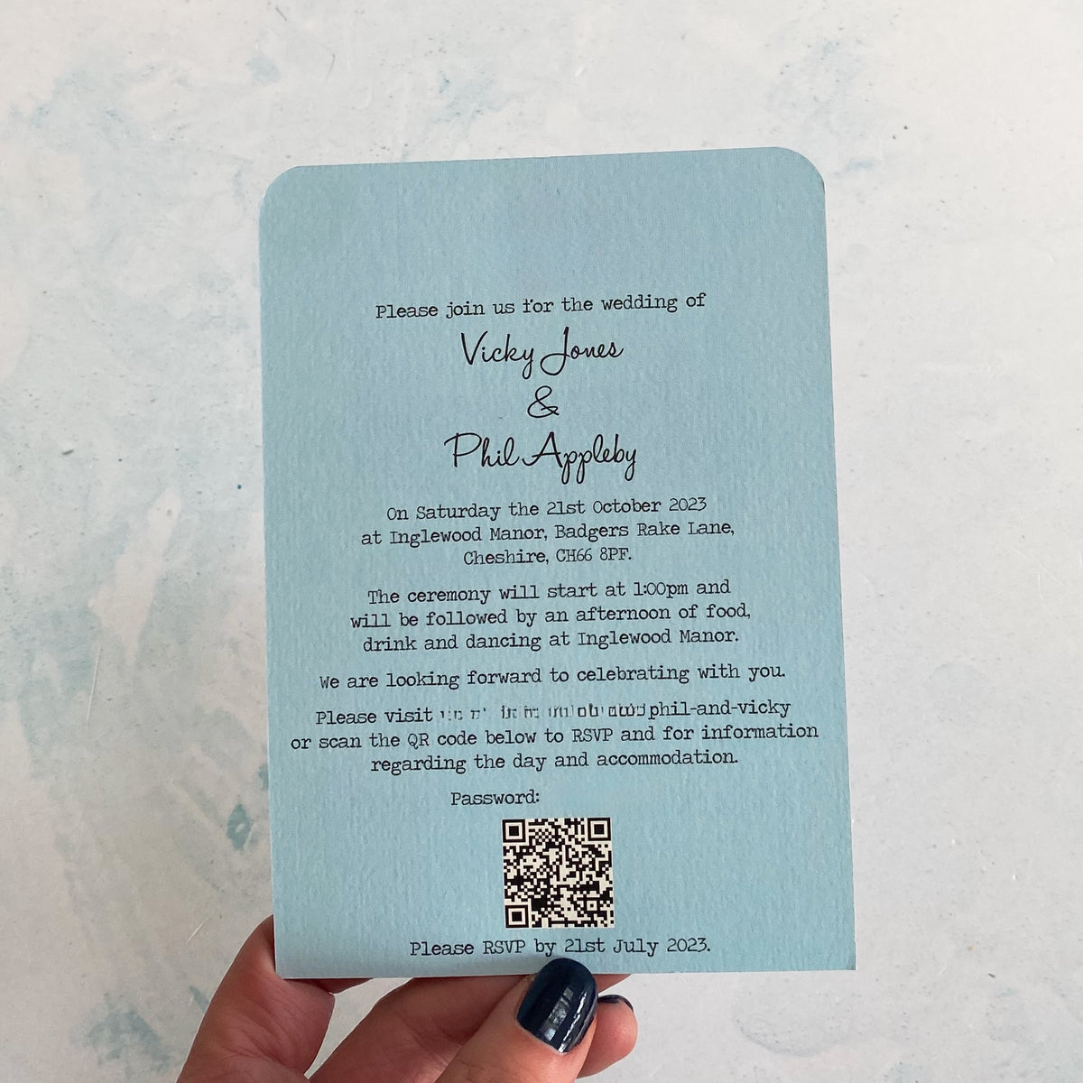 Venue Illustration Wedding Invitation