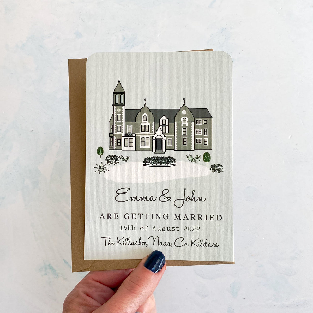 Venue Illustration Wedding Invitation