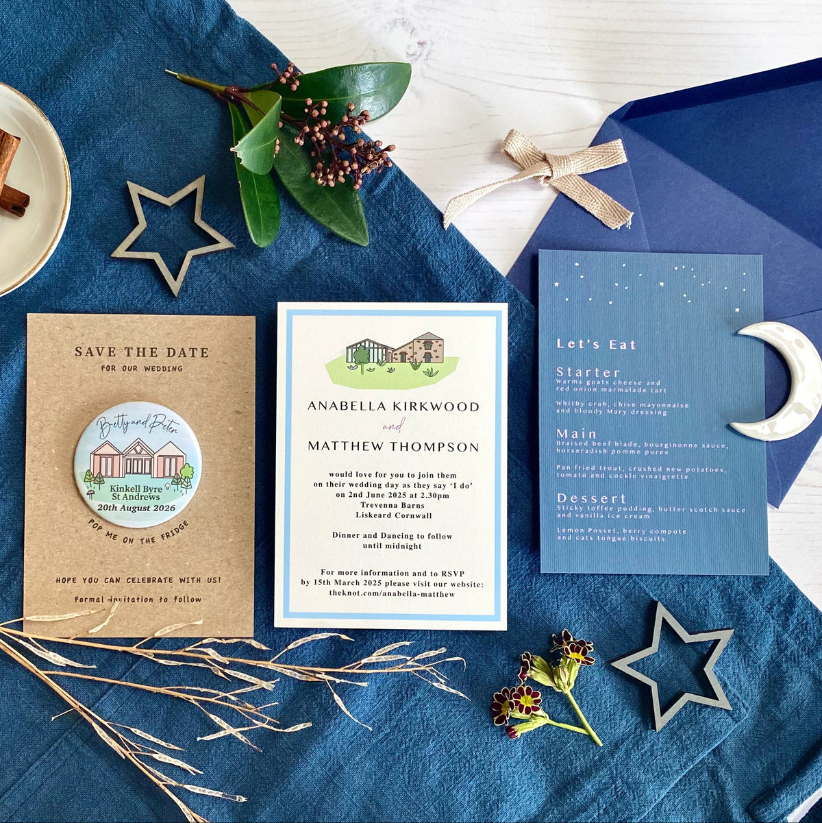 Venue Illustration Wedding Stationery
