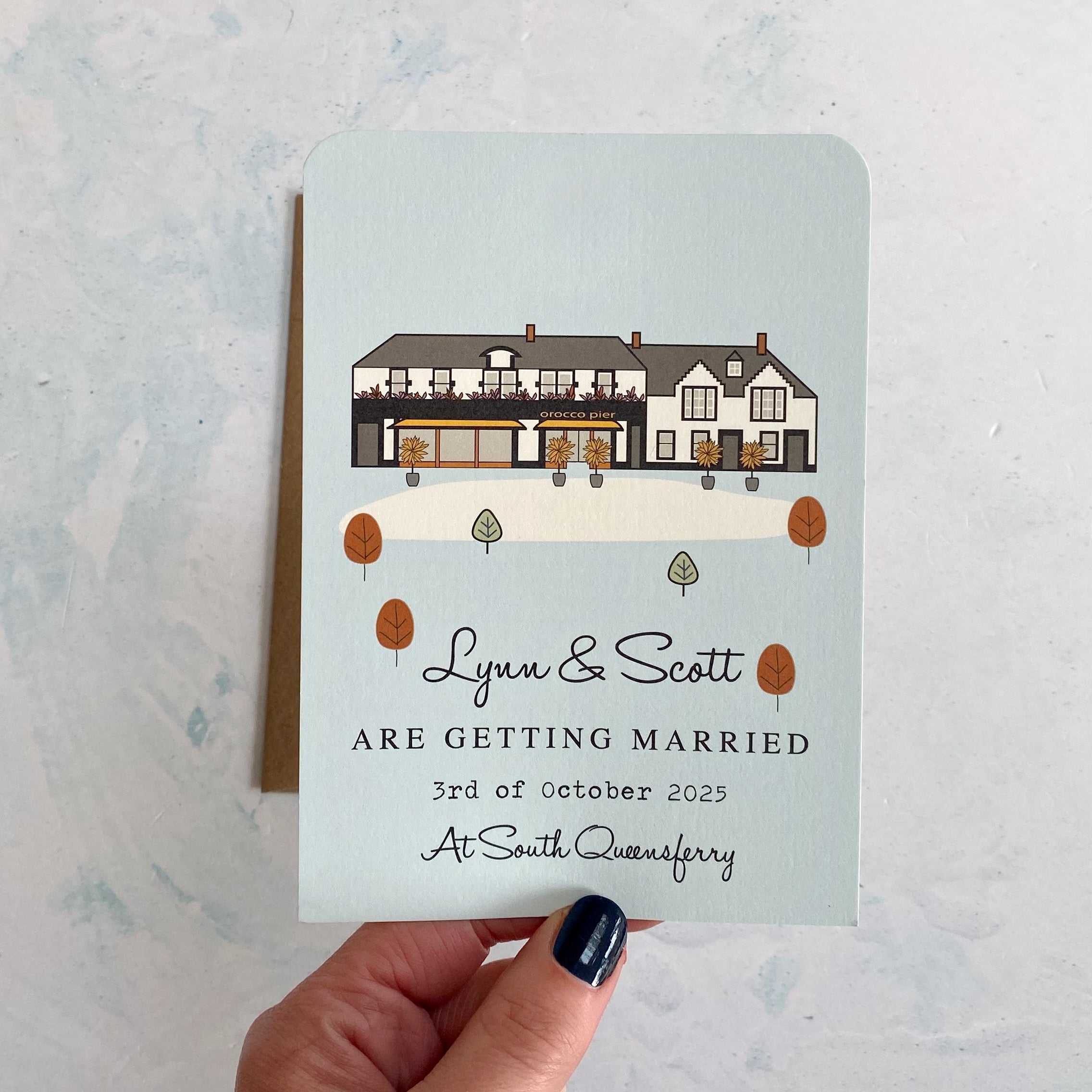 Venue Illustration Wedding Invitation