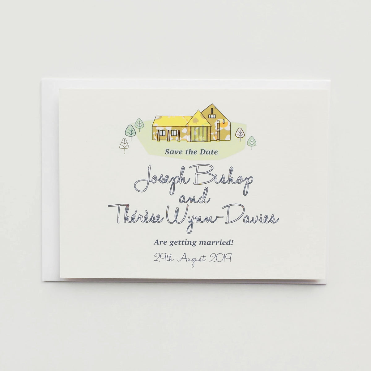 A6 Save the Date Venue Illustration