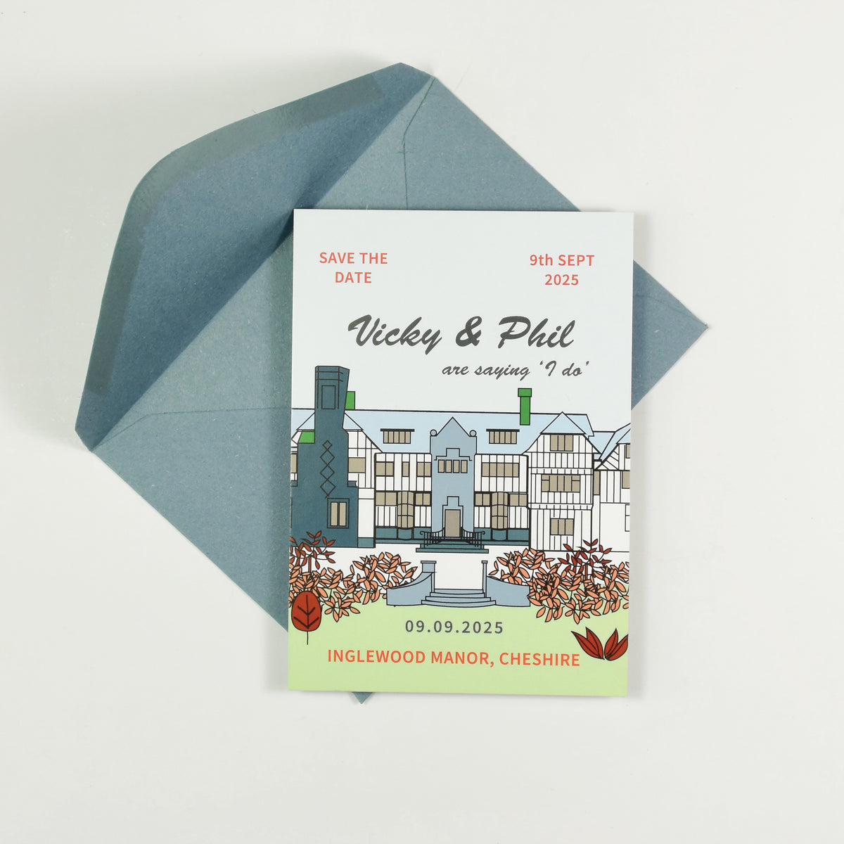 A7 Venue Postcard  Save The Date - Close Up