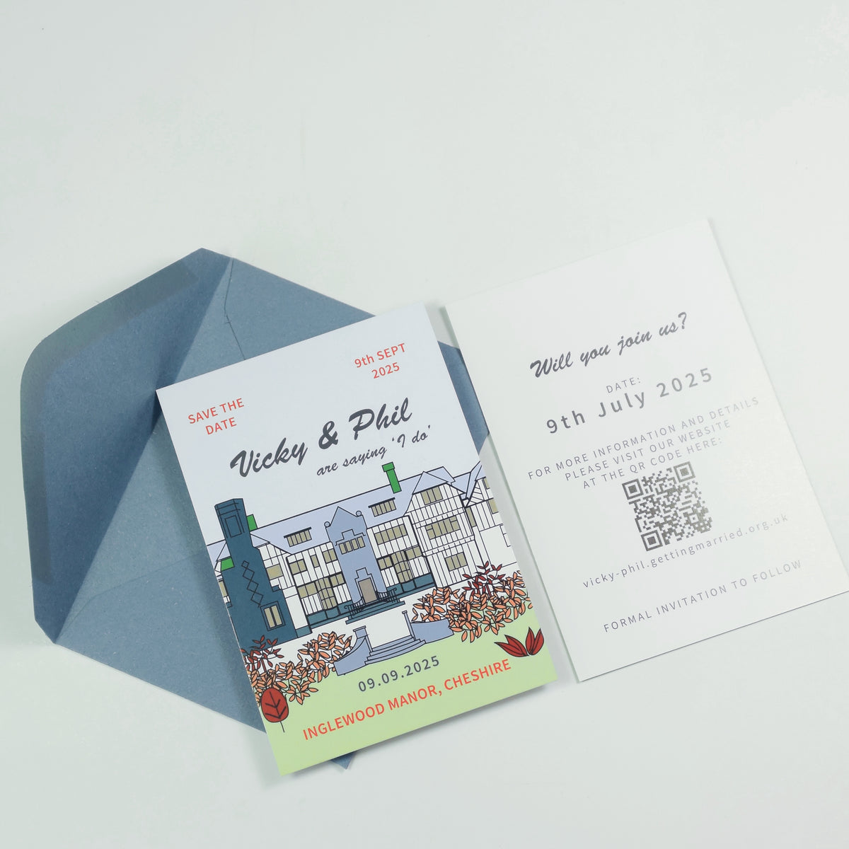 A7 Venue Postcard  Save The Date - Close Up