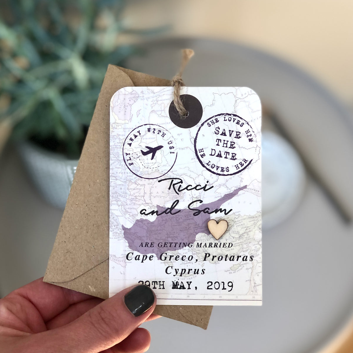 Vintage Style Map Luggage Tag