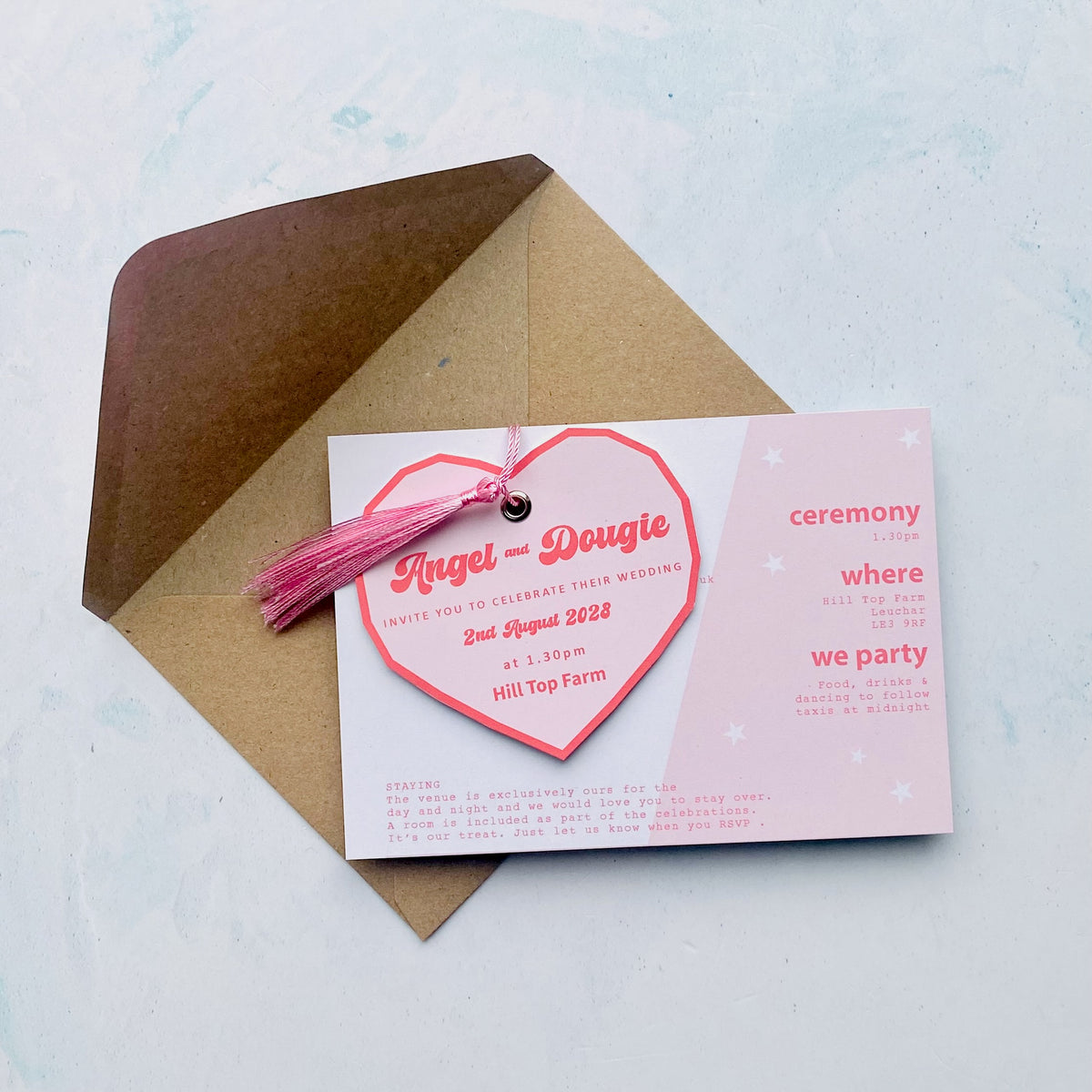 Love Heart Wedding Invitation