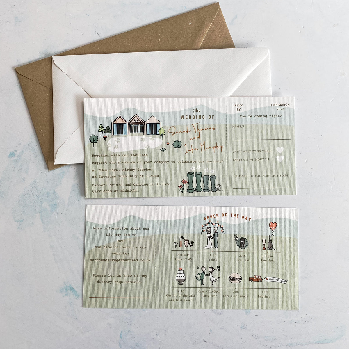 Wedding Venue Ticket Invitation