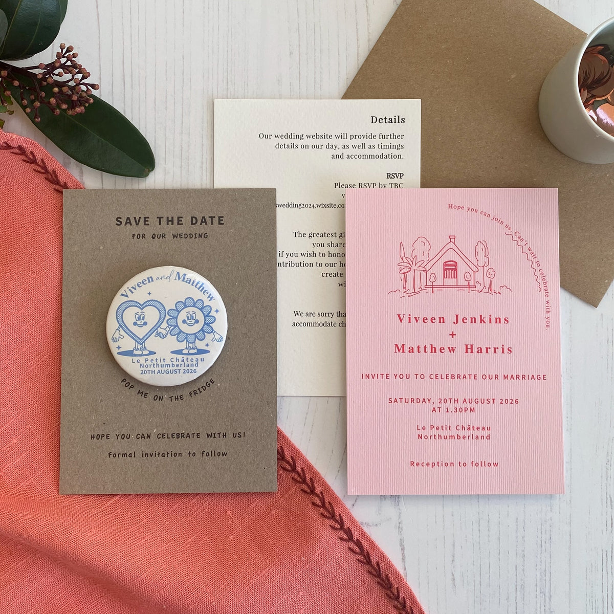 Wedding Venue Line Drawing Illustration Wedding Stationery