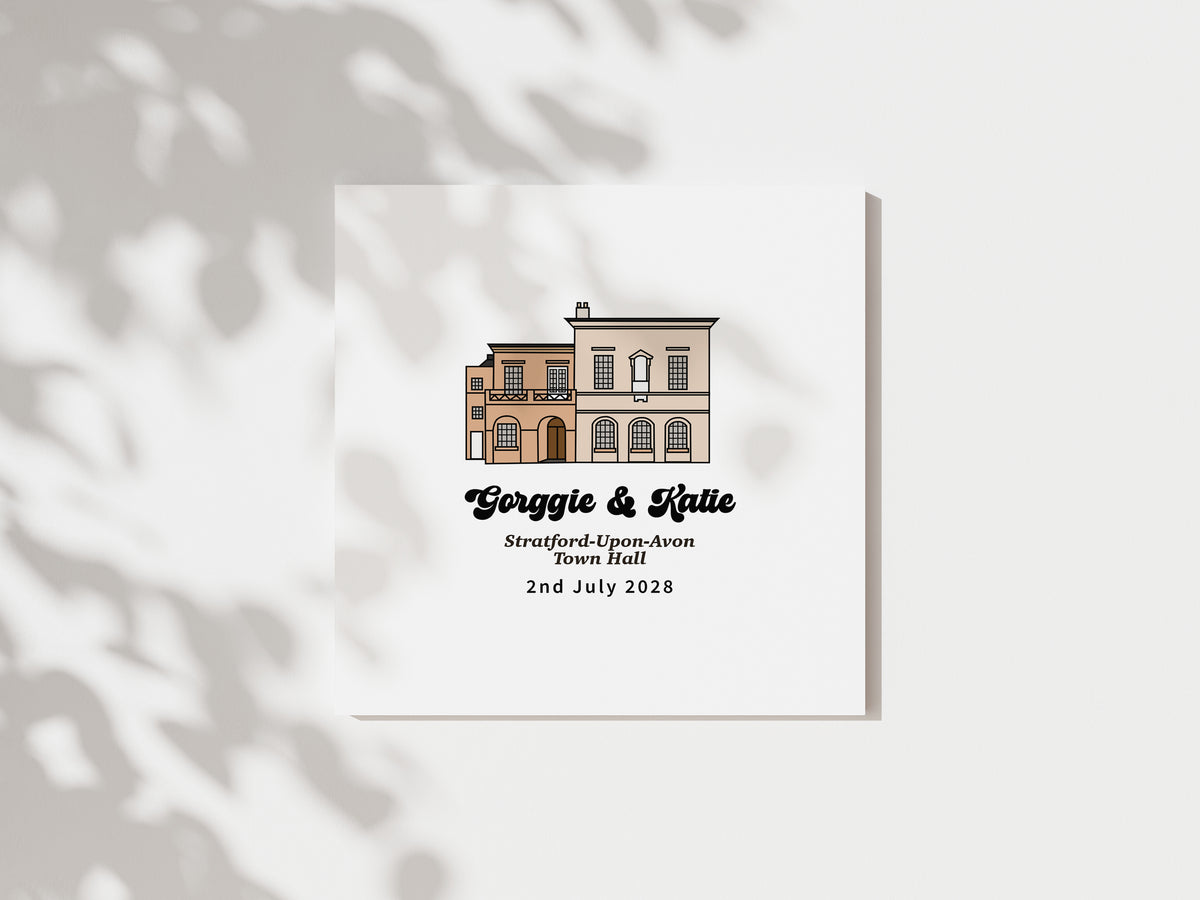 Personalised Wedding Venue Illustration
