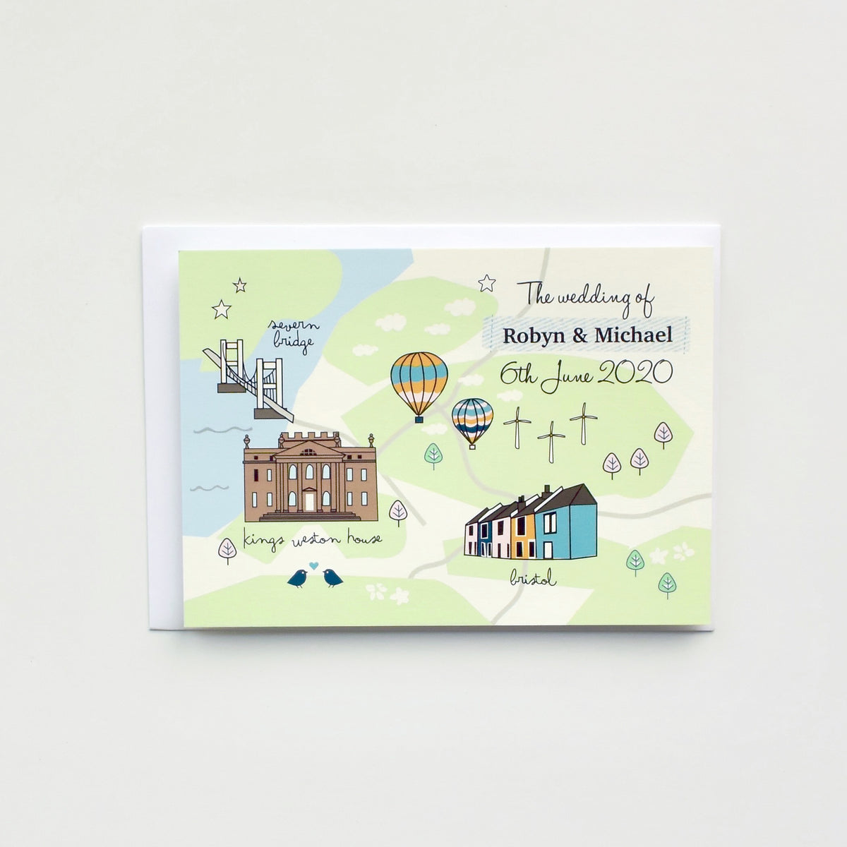 Illustrated Bespoke Map Invitation - (Bristol Map)