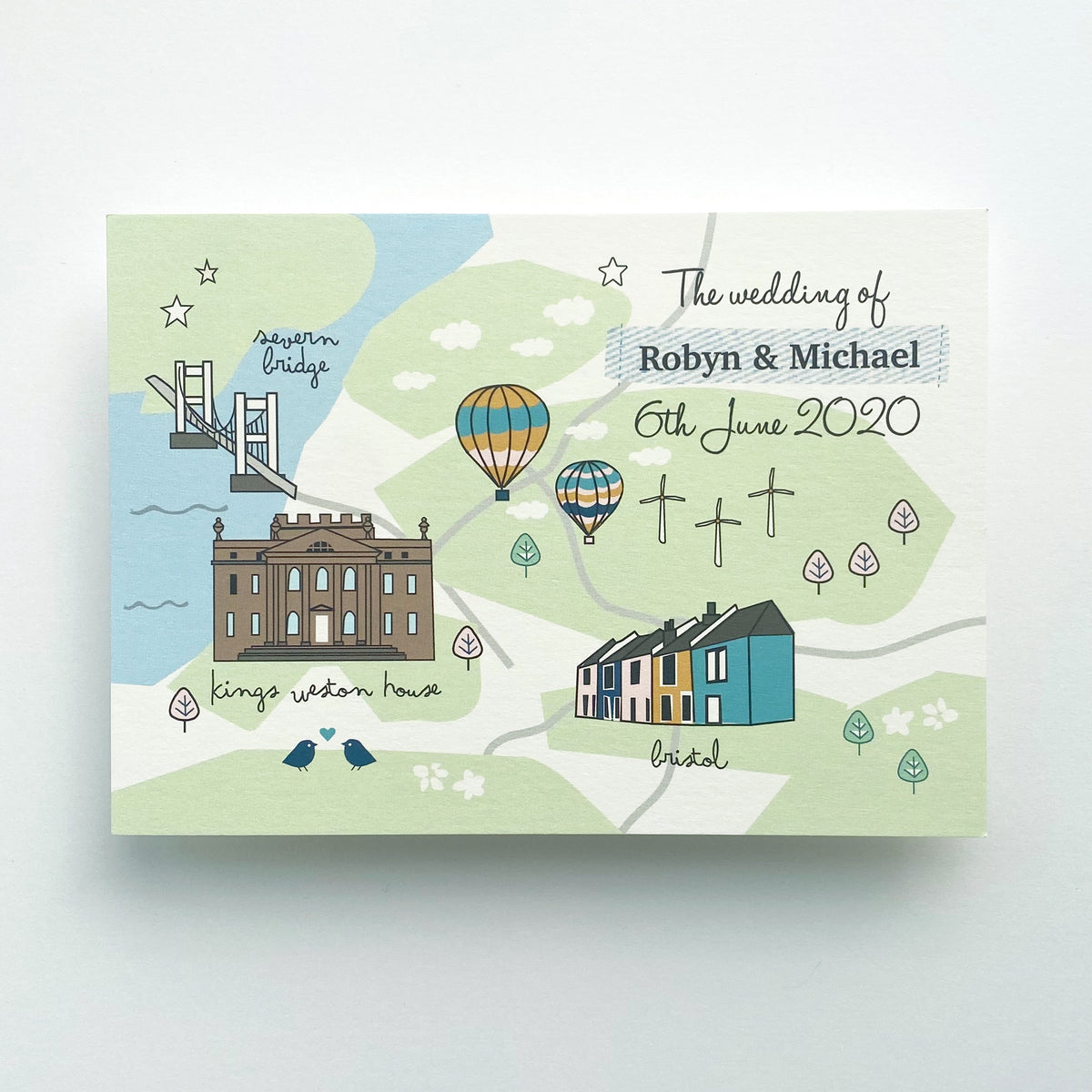 Illustrated Bespoke Map Invitation - (Bristol Map)