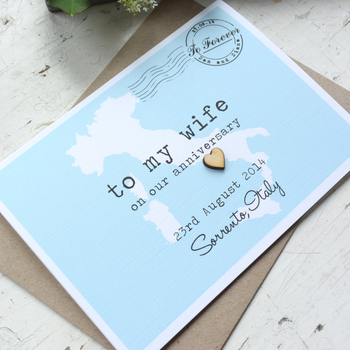To My Wife On Our Anniversary Card