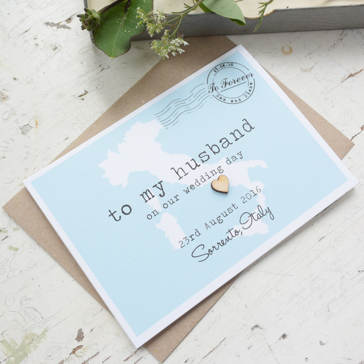To My Husband On Wedding Day Card