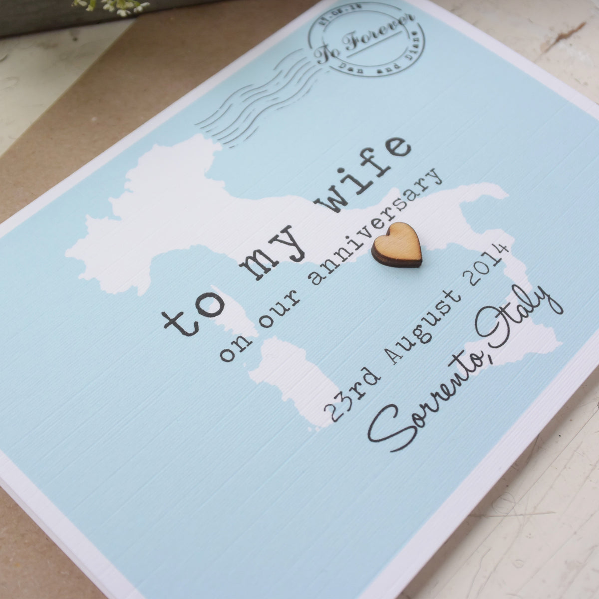 To My Wife On Our Anniversary Card
