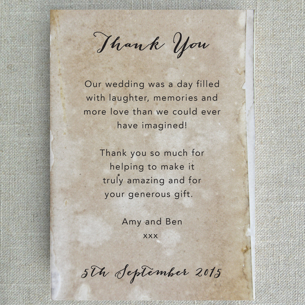 Polaroid Vintage Style Thank you Postcards