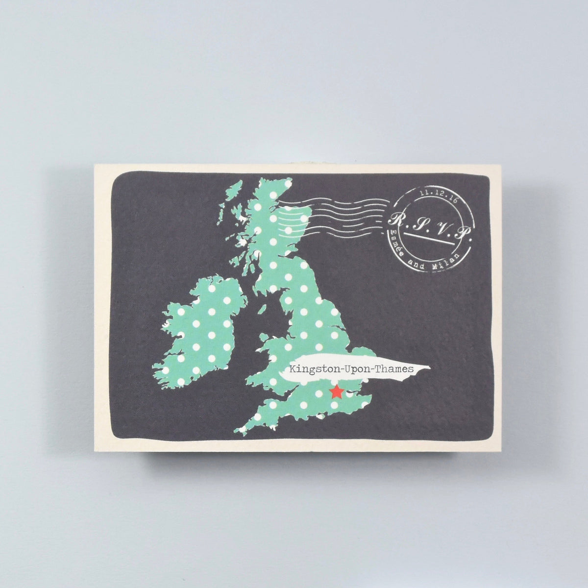 Winter Illustrated Bespoke Map Invitation