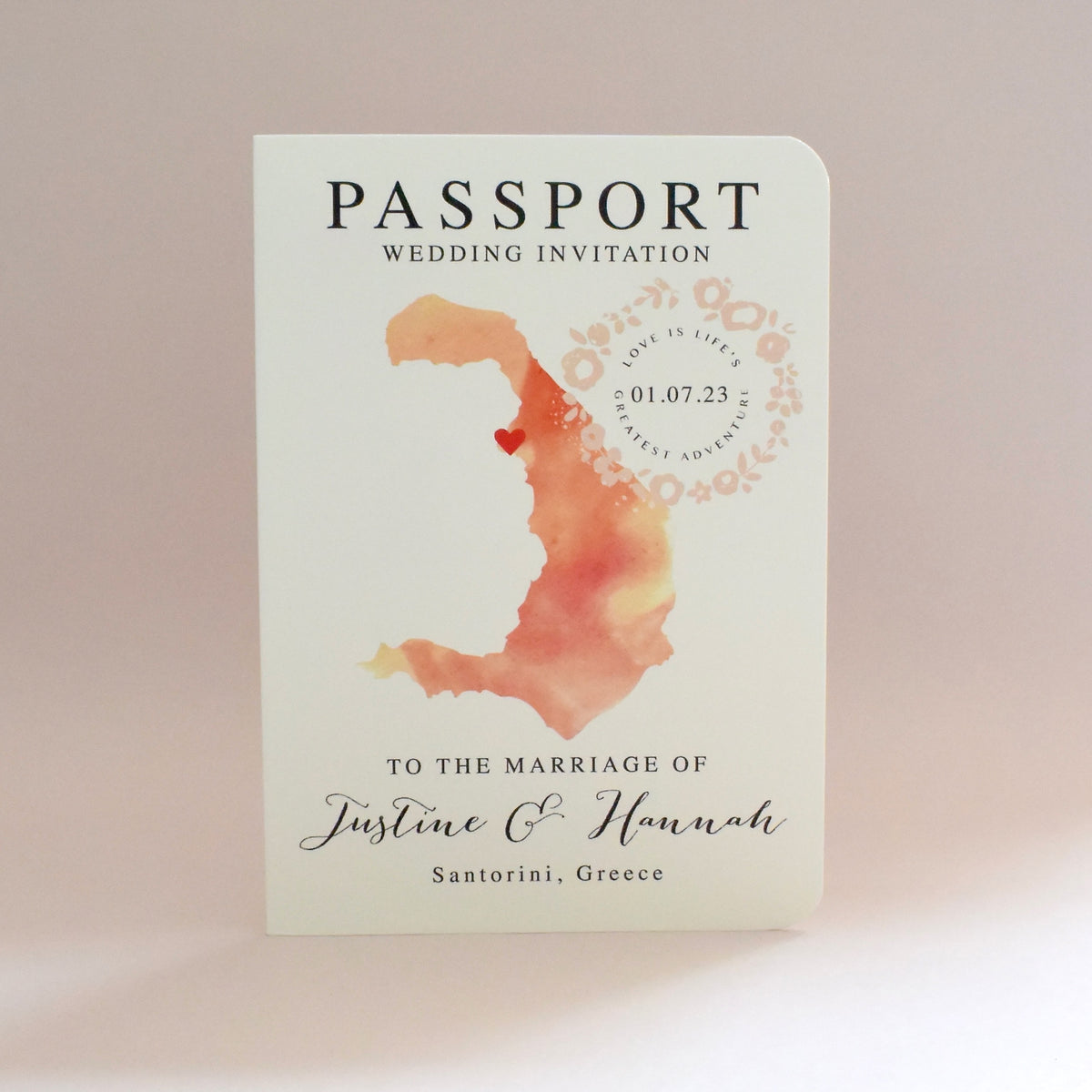 Passport Wedding Invitation - Hayley