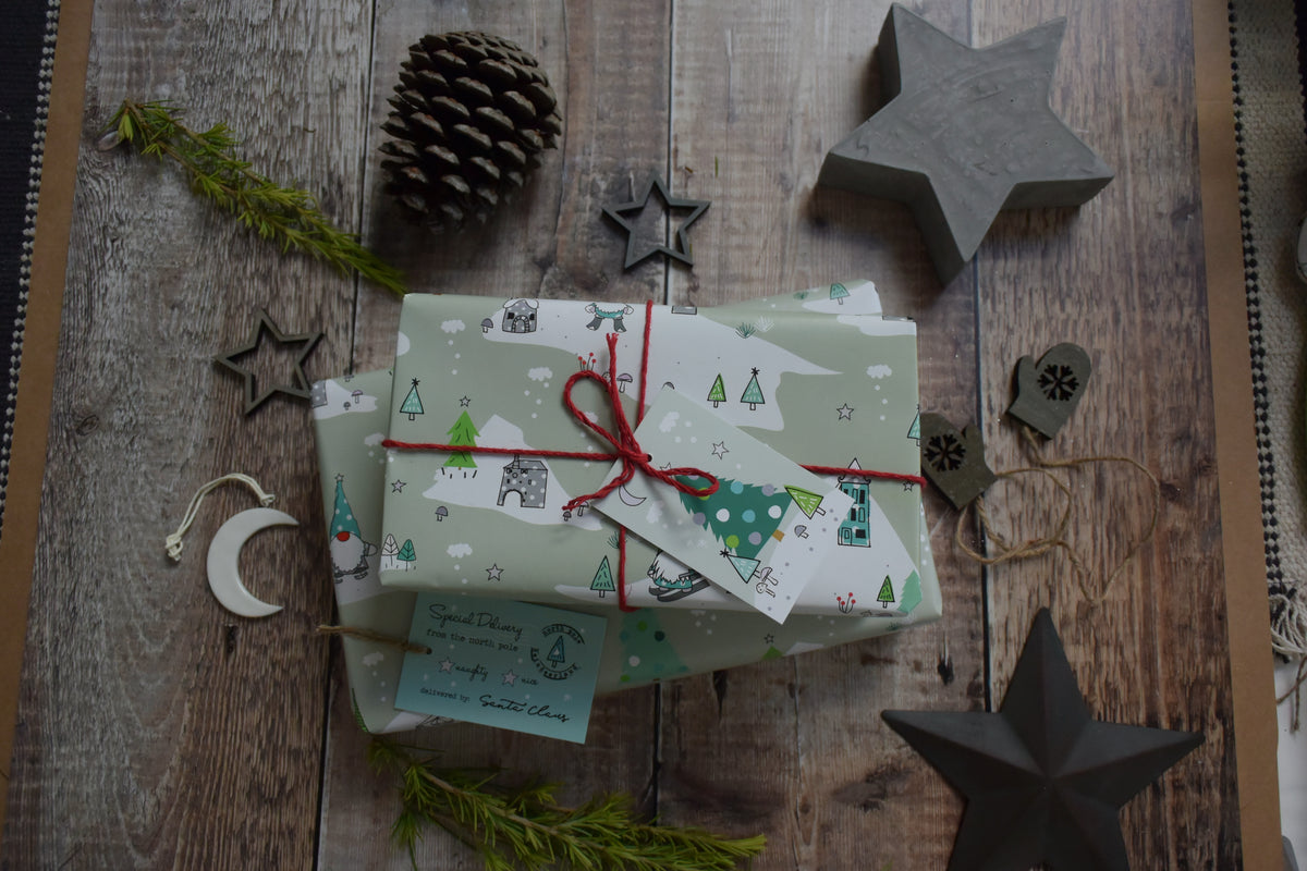 Christmas Gnome/Gonk Wrapping Paper