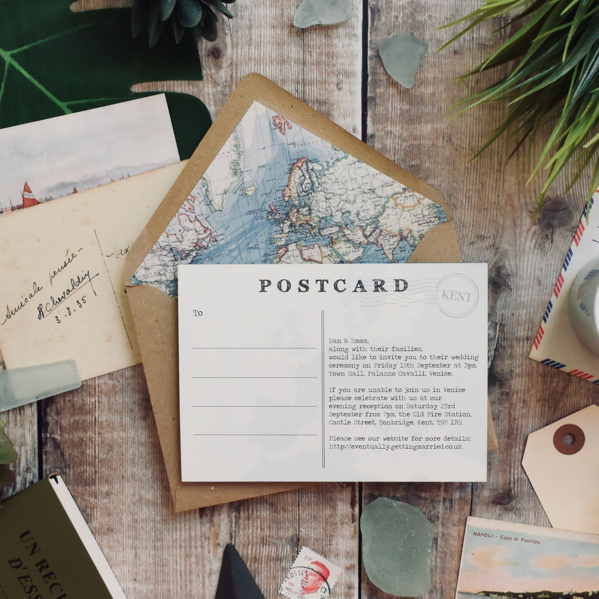 Wedding abroad wedding invitation - 'Venice'