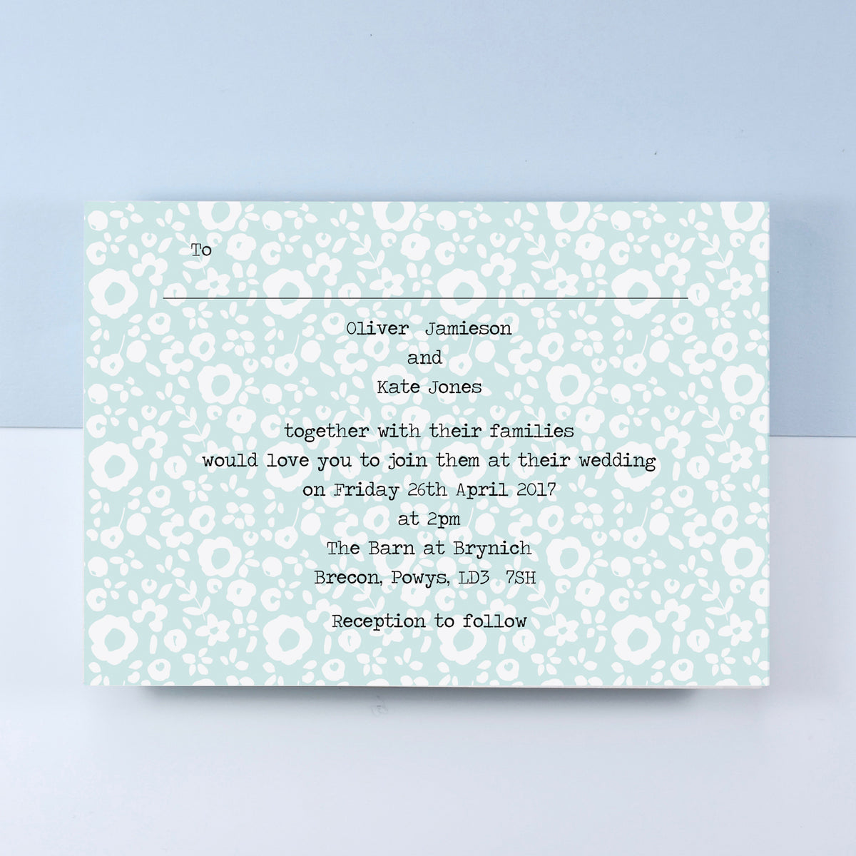 Spring/Summer Illustrated Bespoke Map Invitation
