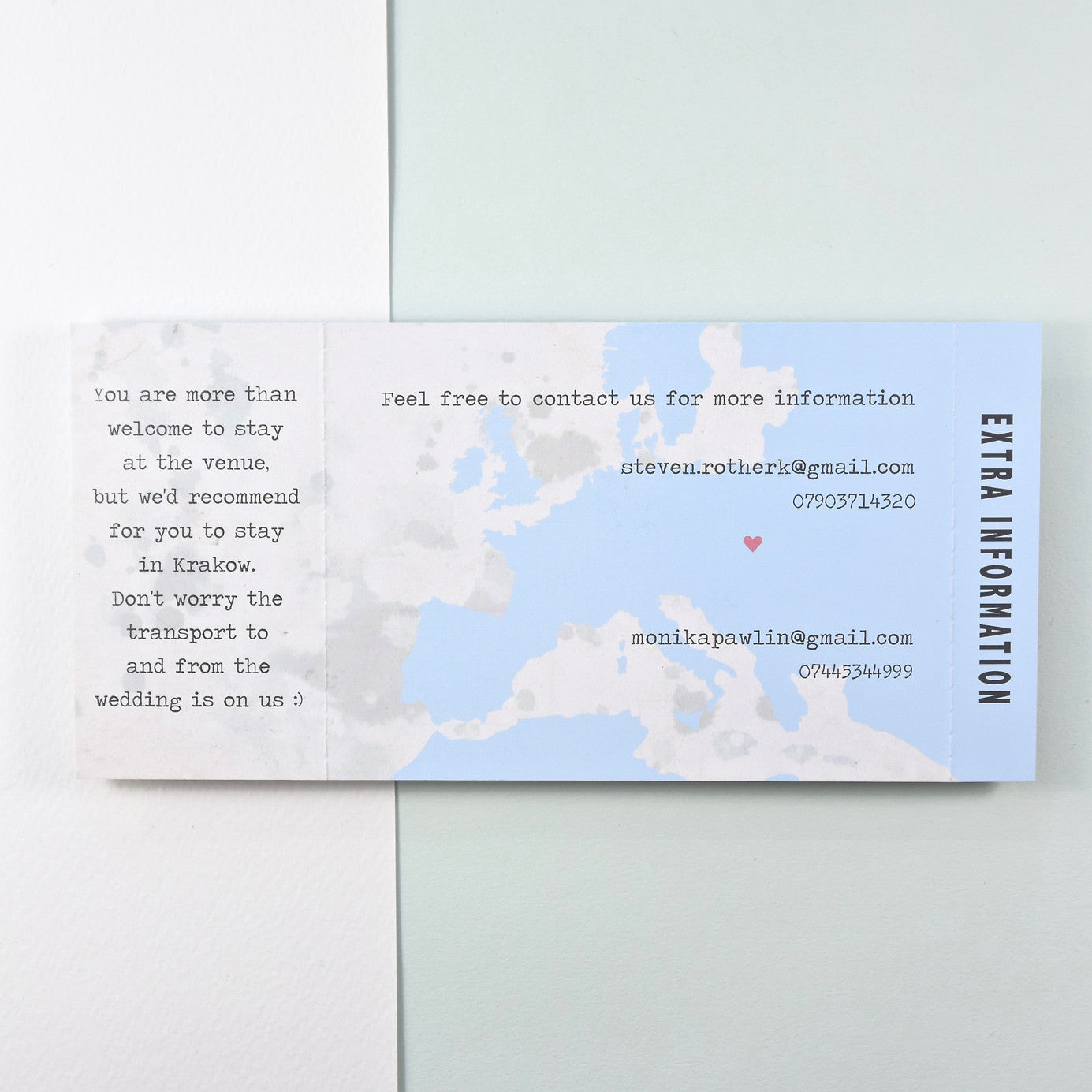 Vintage Style Location Boarding Pass Save the Date