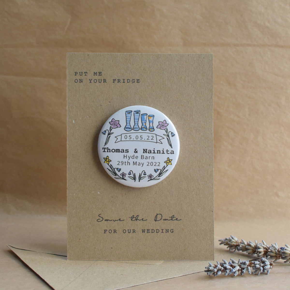 Barn/Wellie Theme Magnetic Save The Date