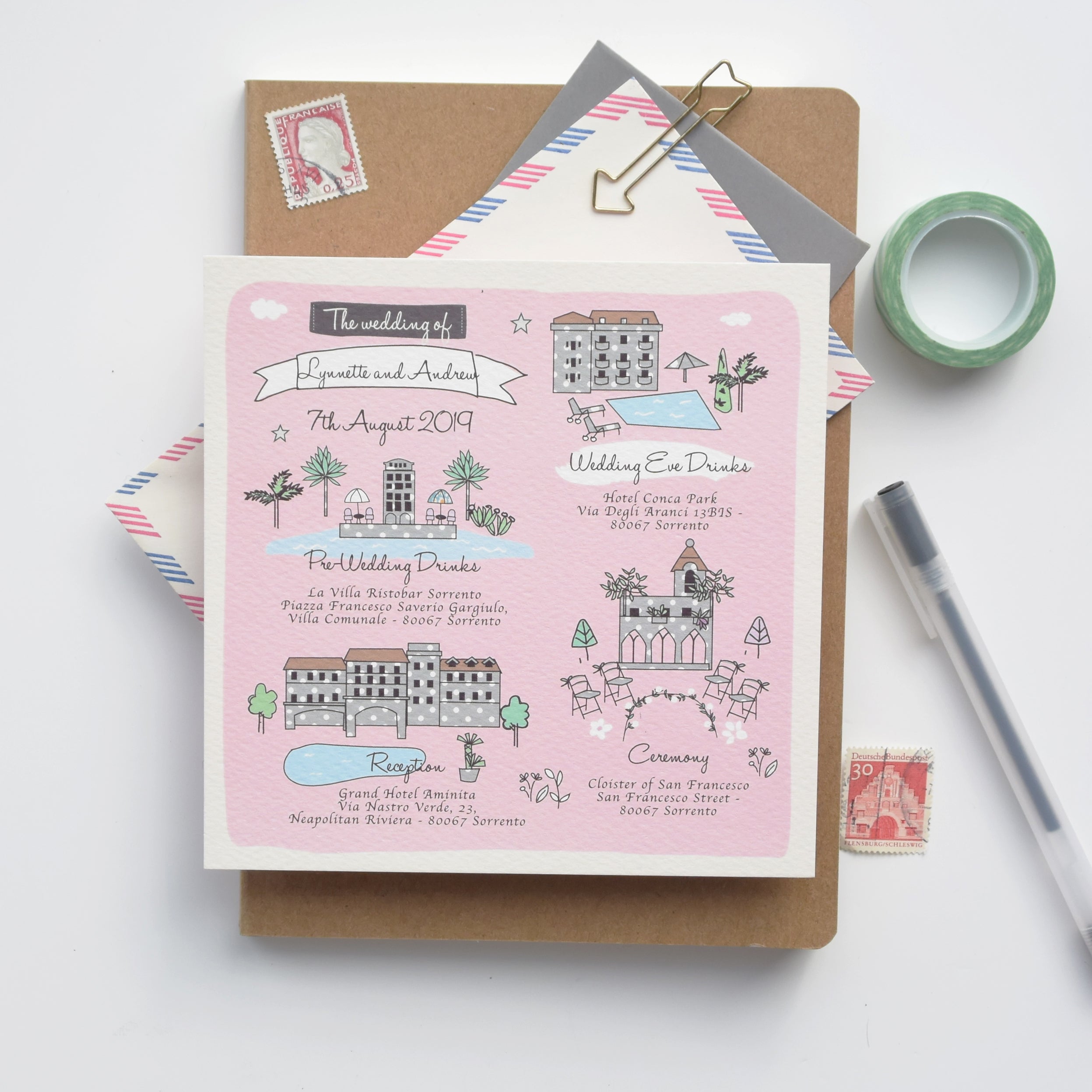 Places Bespoke Map Invitation