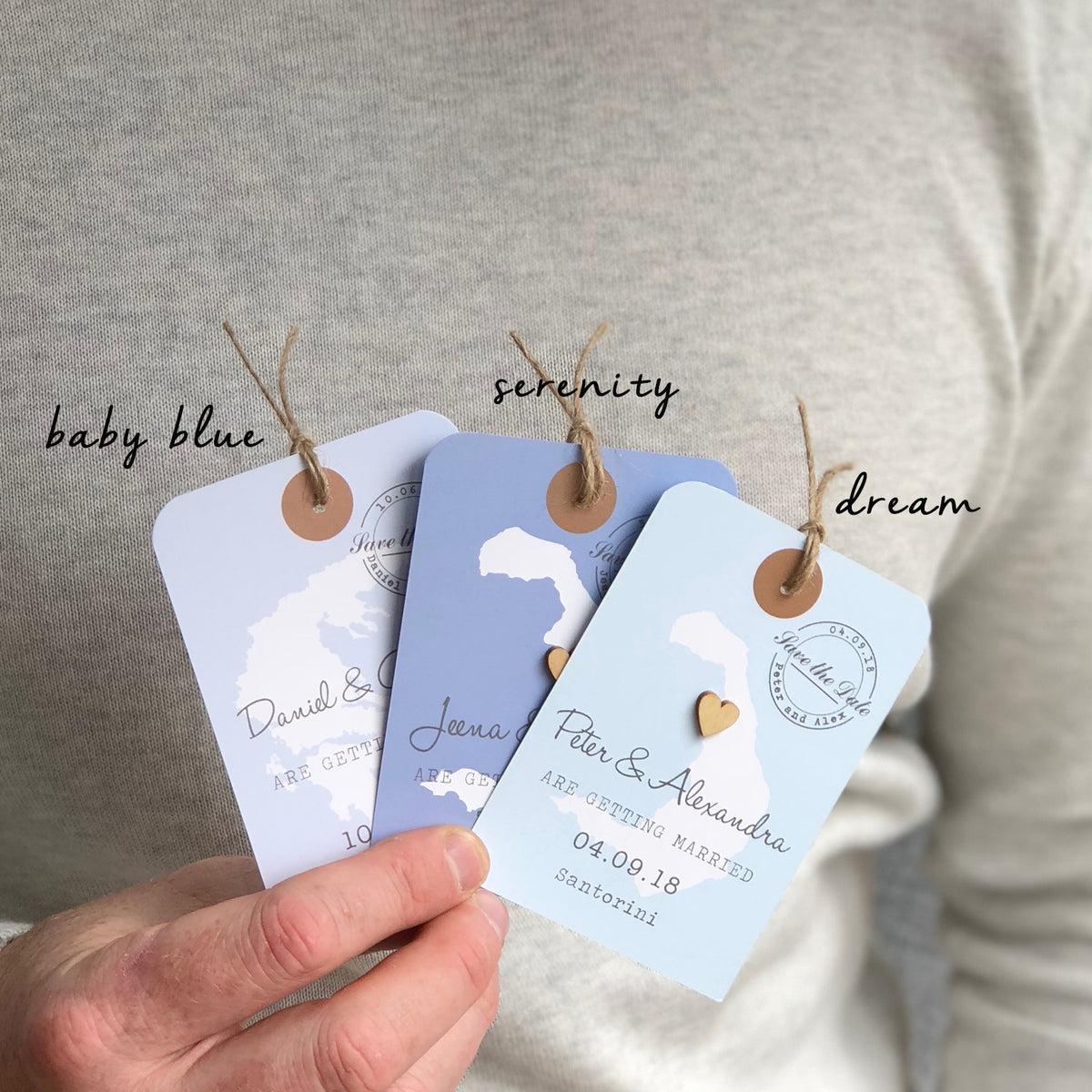 Bespoke Map Luggage Tag with wooden heart