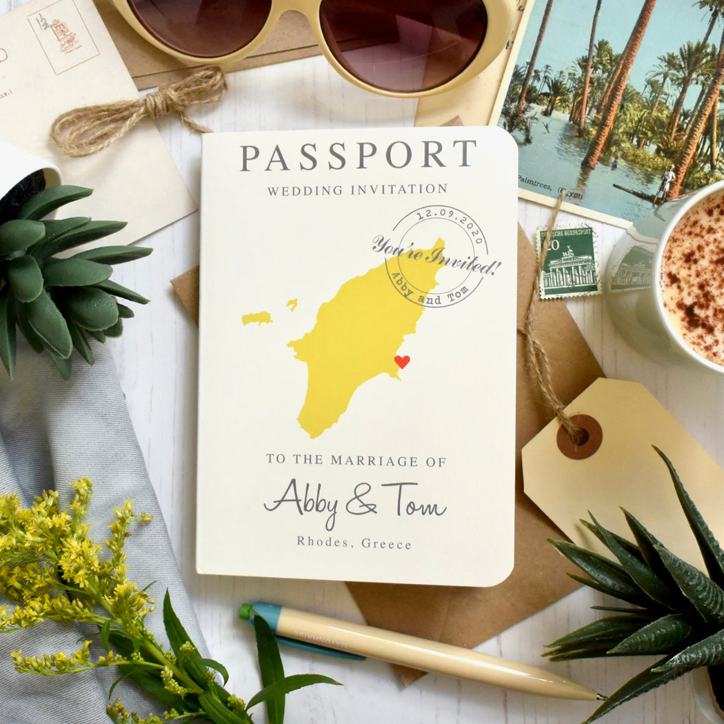 Passport Wedding Invitation - Abby
