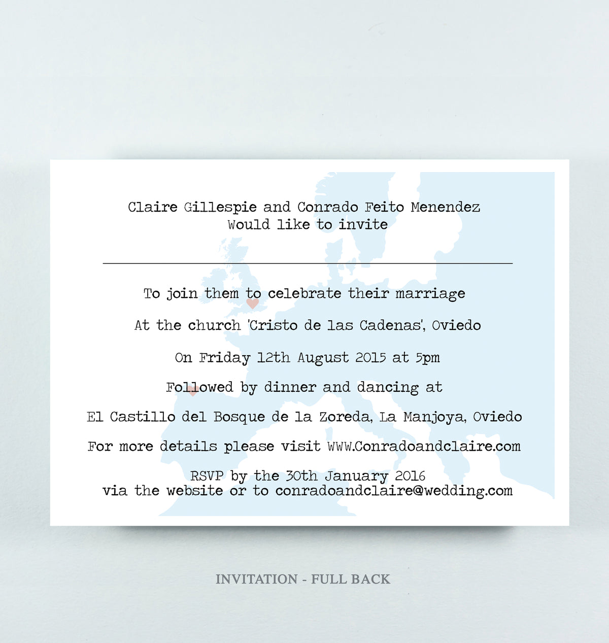 TRAVEL INSPIRED WORLD MAP WEDDING INVITATION