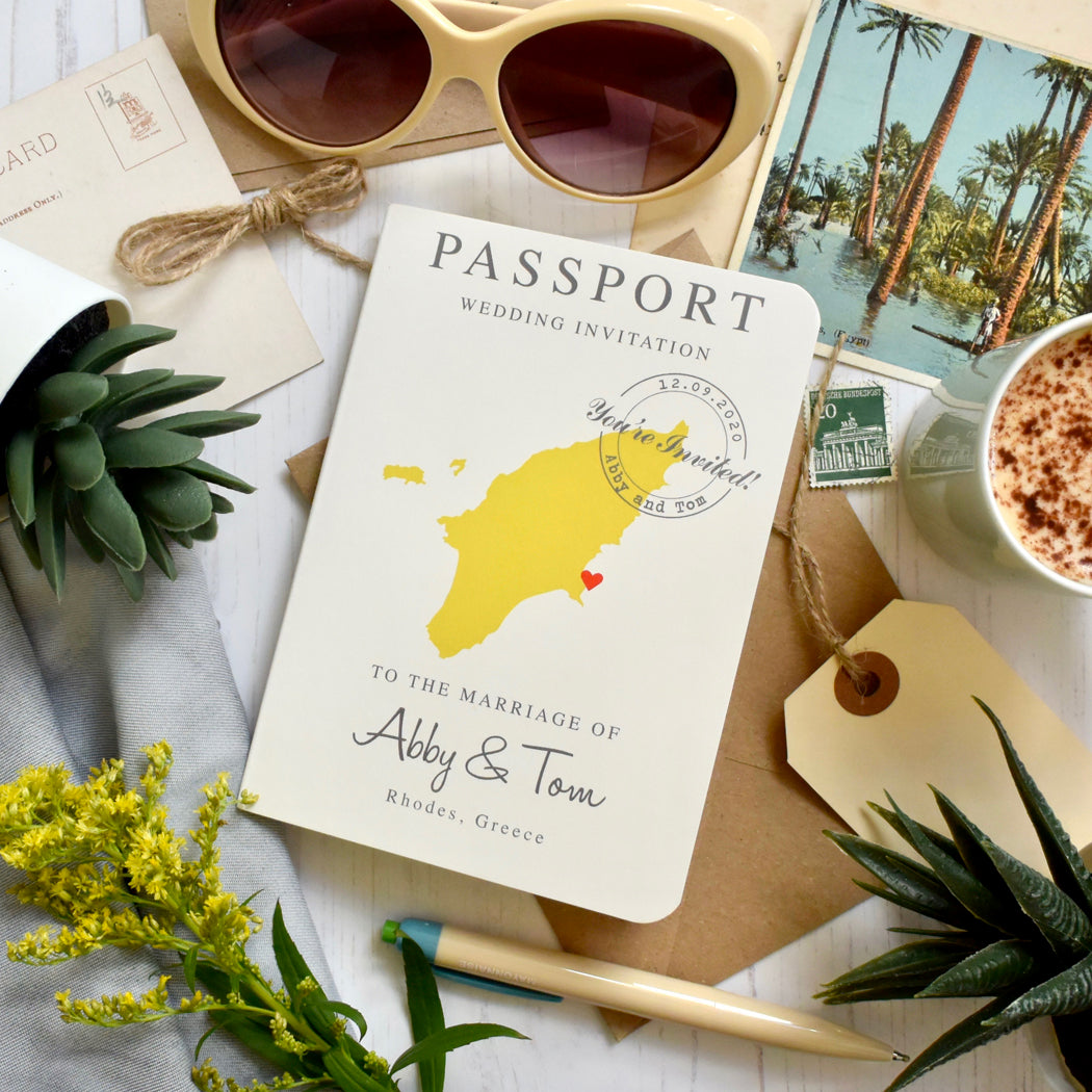 Passport Wedding Invitation - Abby