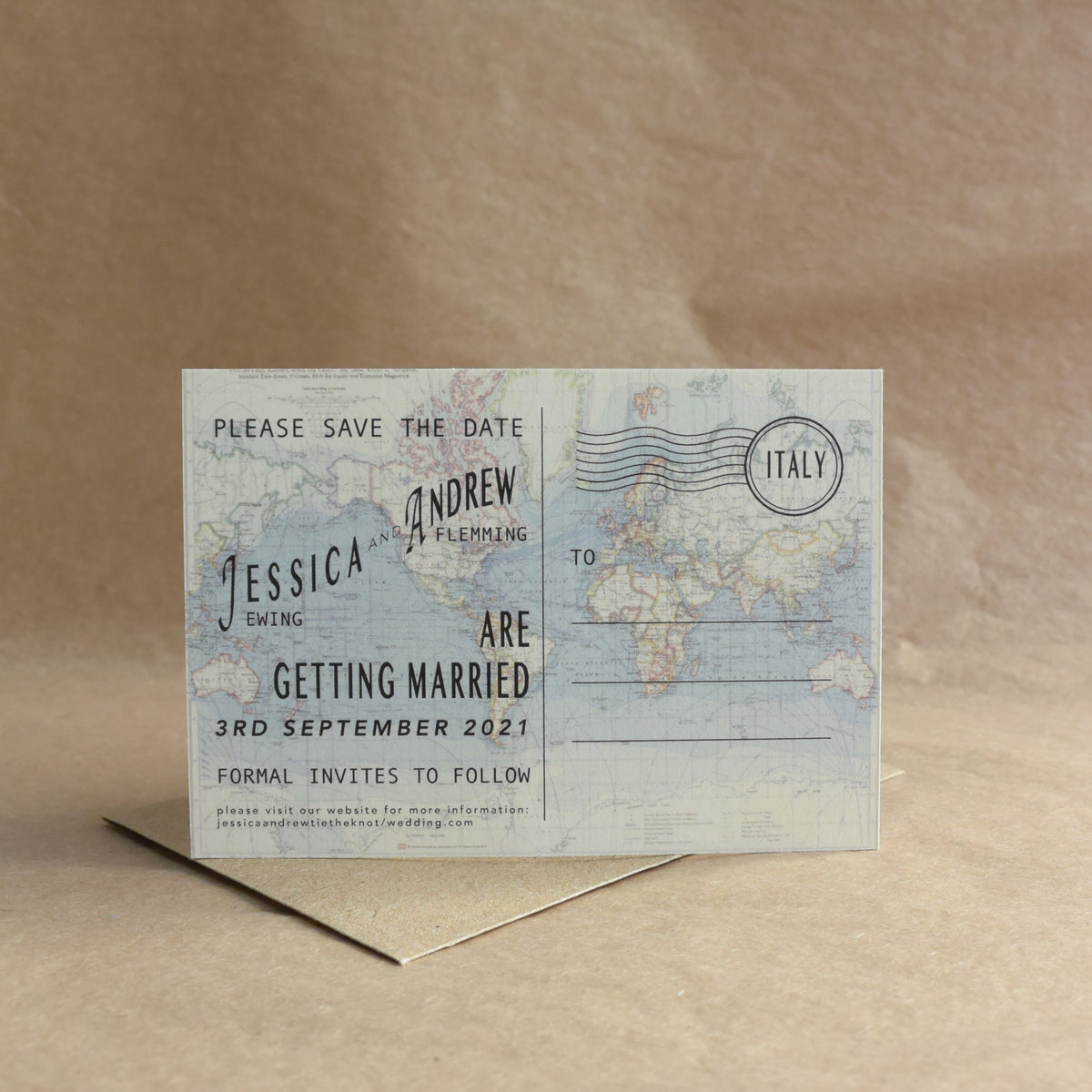 Vintage Postcard Save the Date
