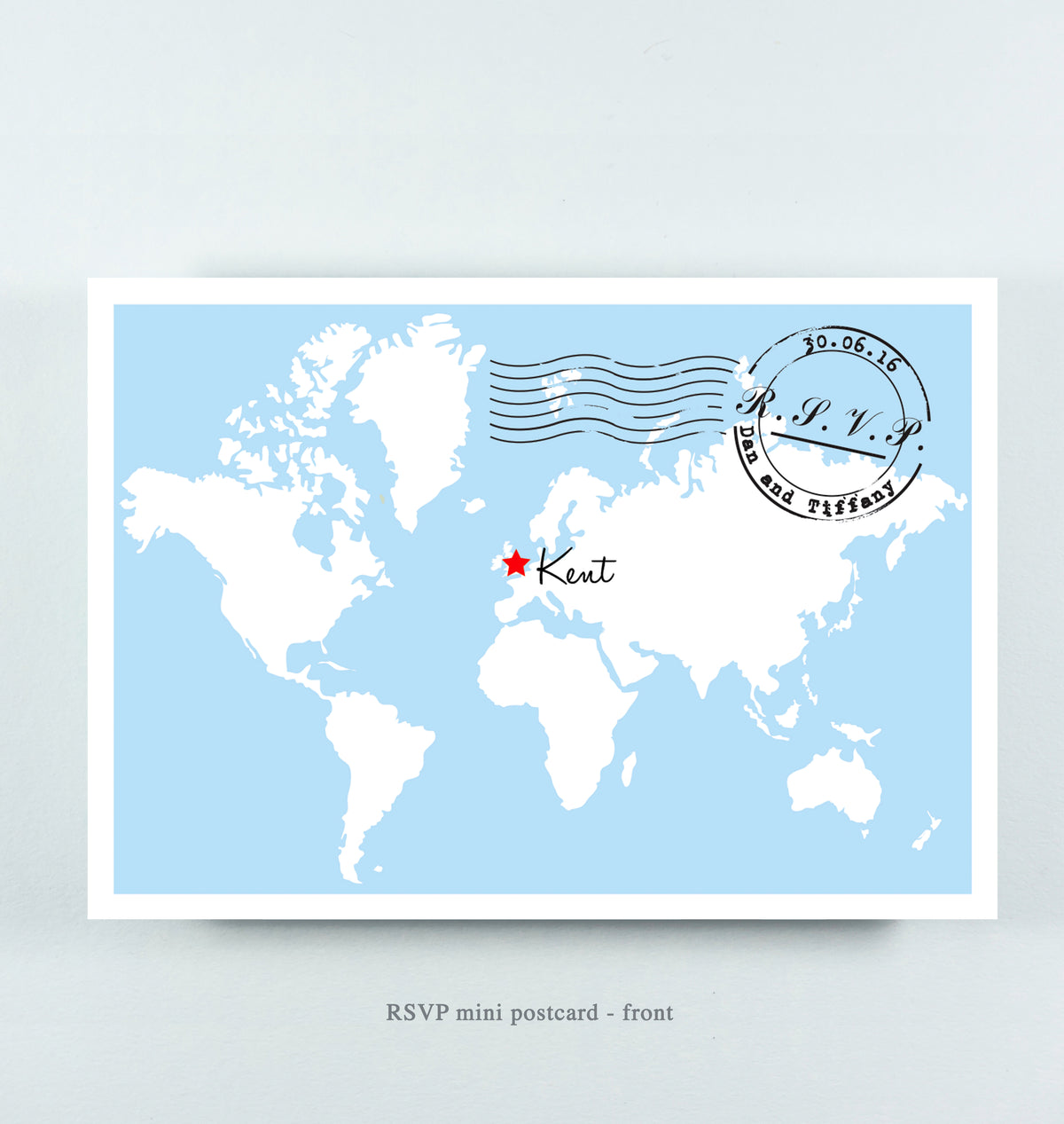 TRAVEL INSPIRED WORLD MAP WEDDING INVITATION