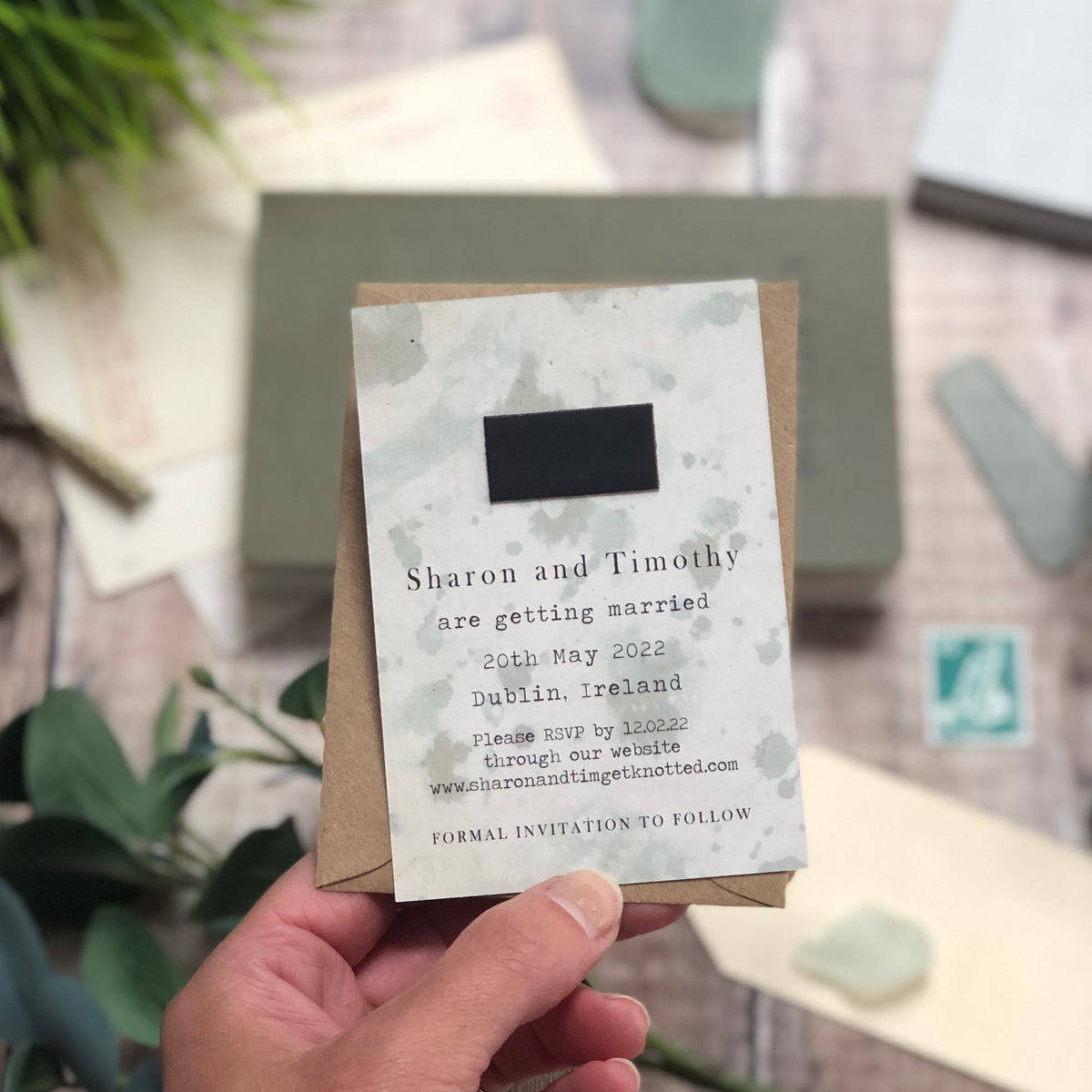 Vintage Polaroid Style Save the Date