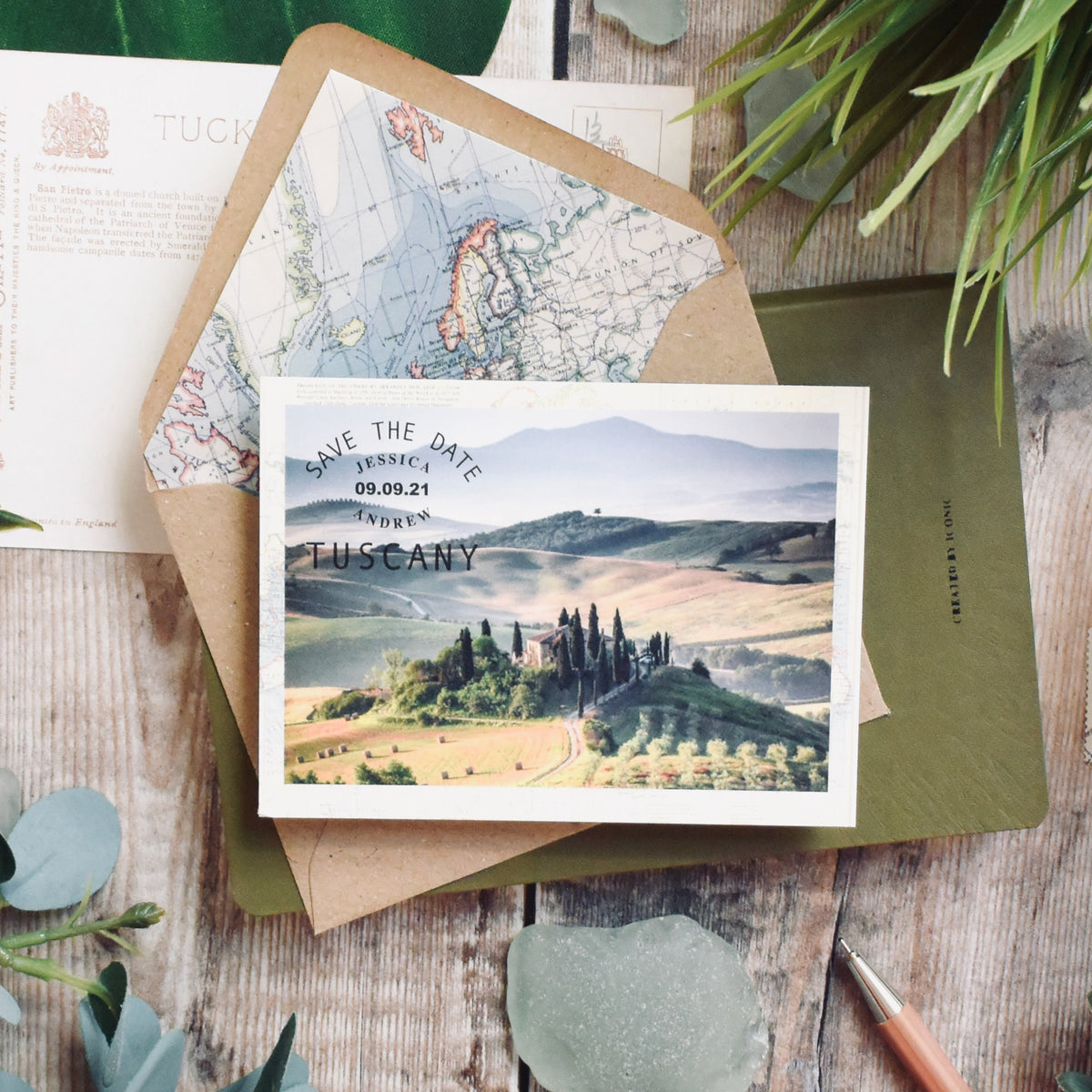 Vintage Postcard Save the Date