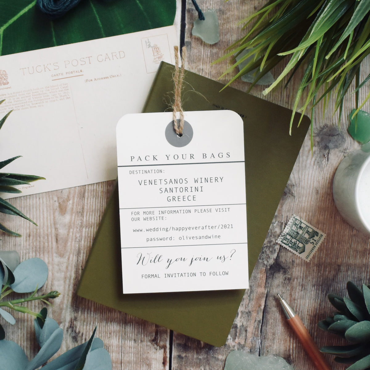 Hayley- Watercolour Style Map Luggage tag