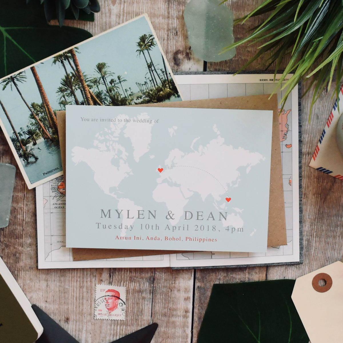 Map Weddding Invitation - Anna