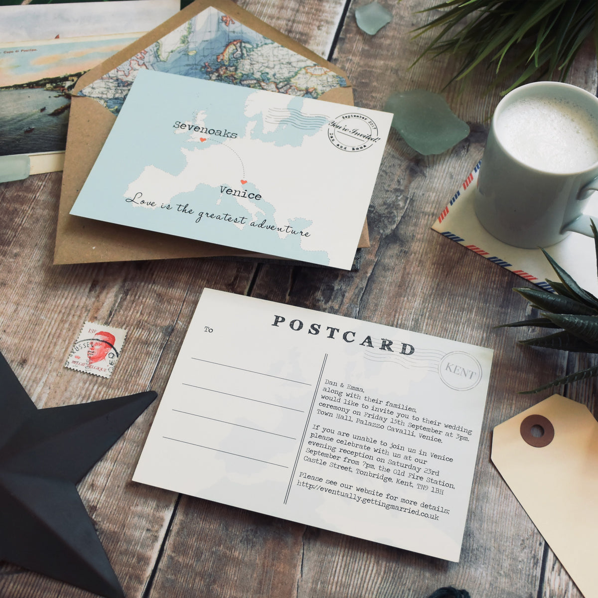 Wedding abroad wedding invitation - 'Venice'