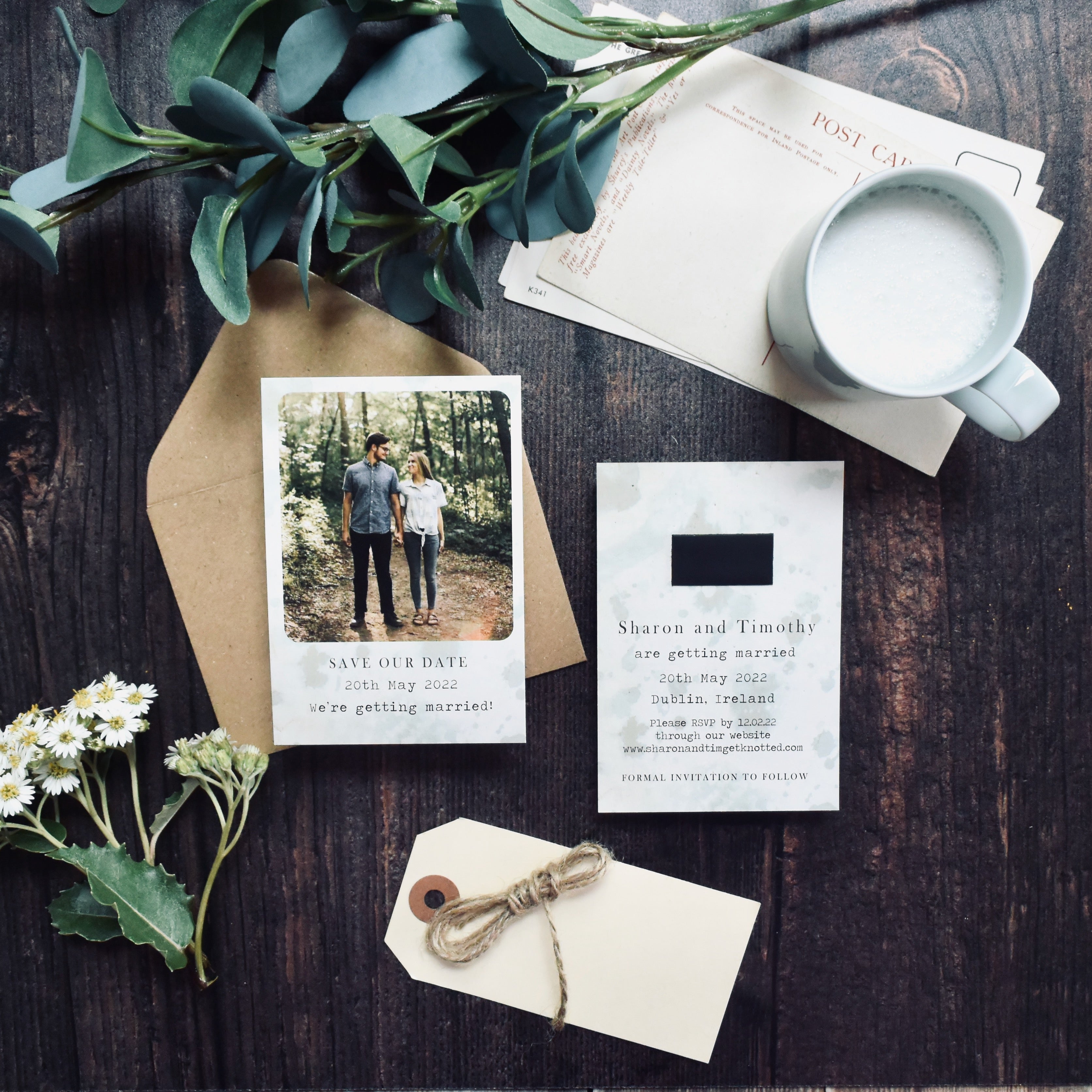 Vintage Polaroid Style Save the Date