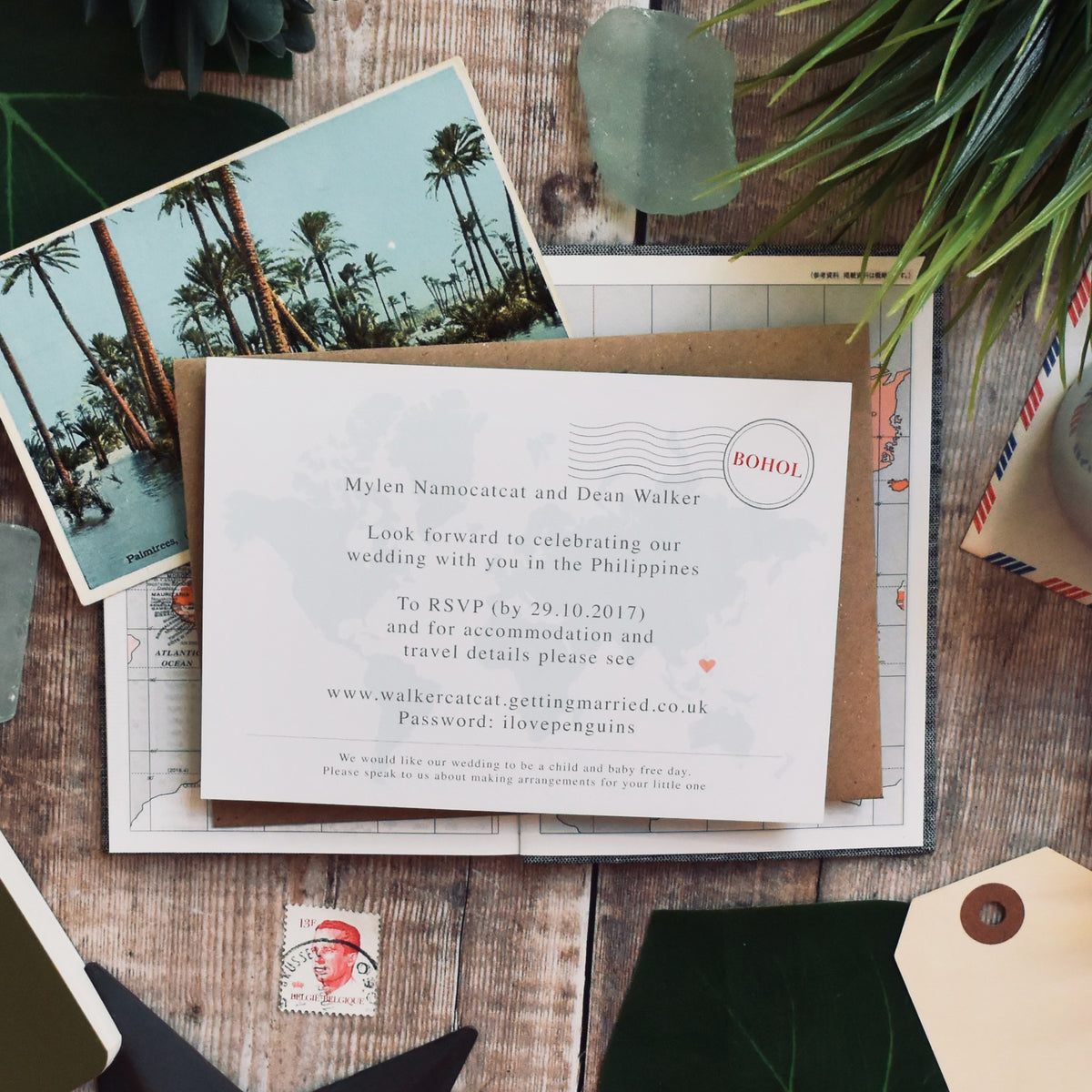 Map Weddding Invitation - Anna