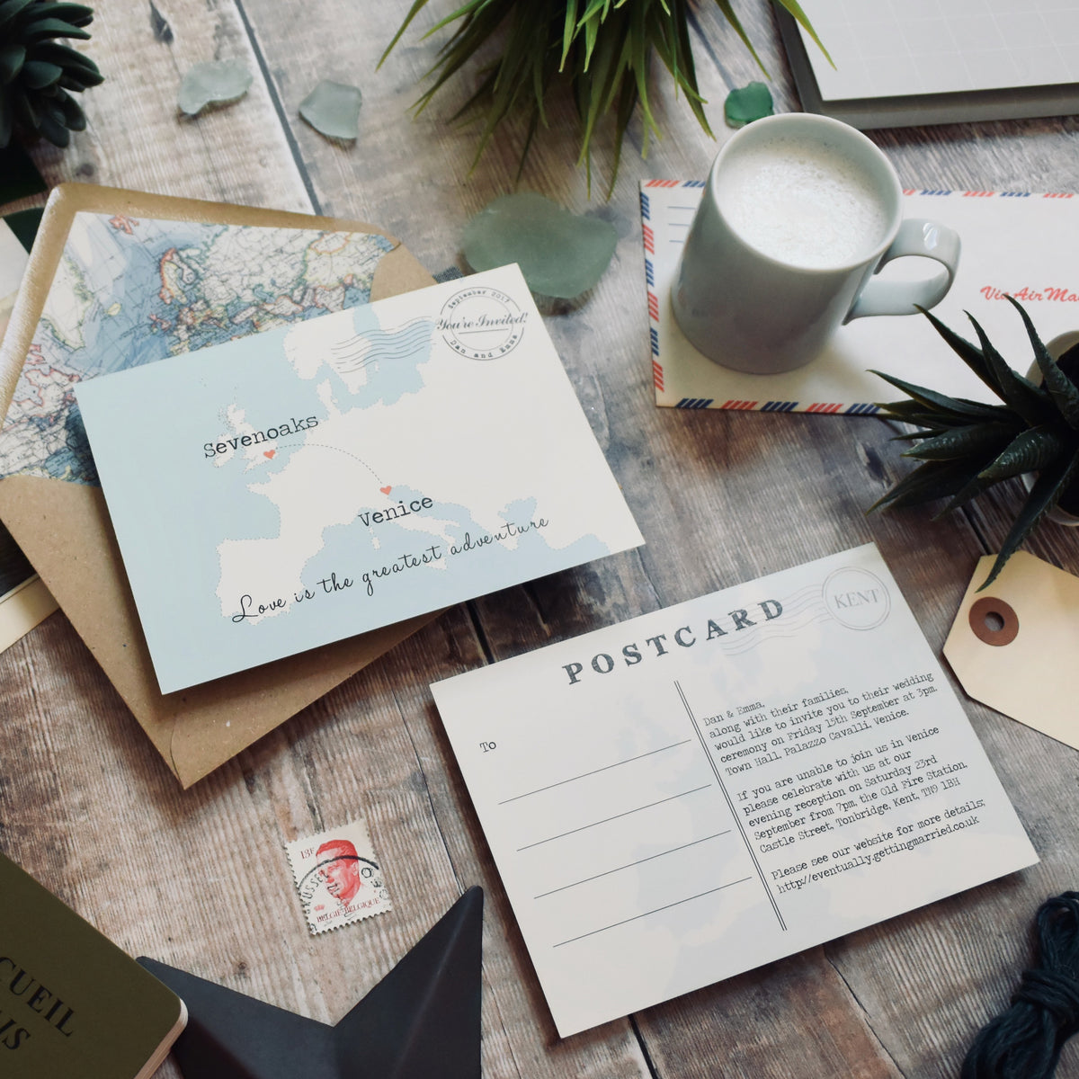 Wedding abroad wedding invitation - 'Venice'