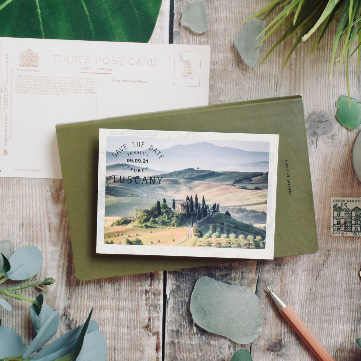 Vintage Postcard Save the Date