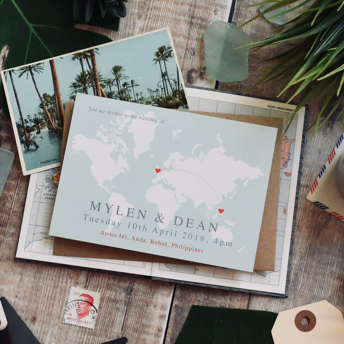 Map Weddding Invitation - Anna