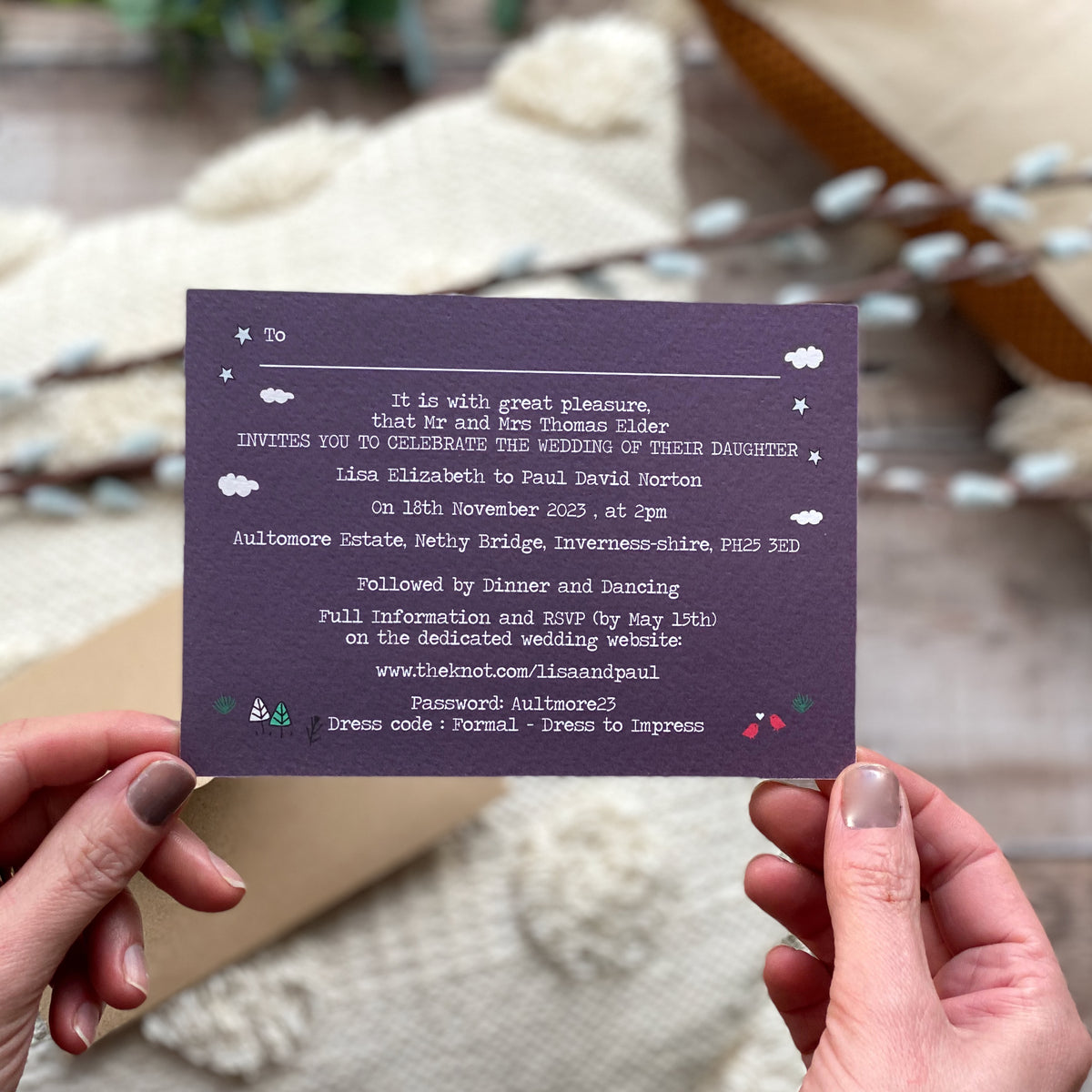 Bespoke Wedding Invitation
